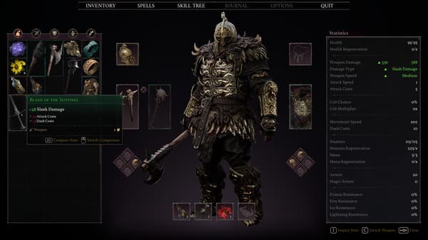 Fatekeeper character and inventory screen from official Steam media